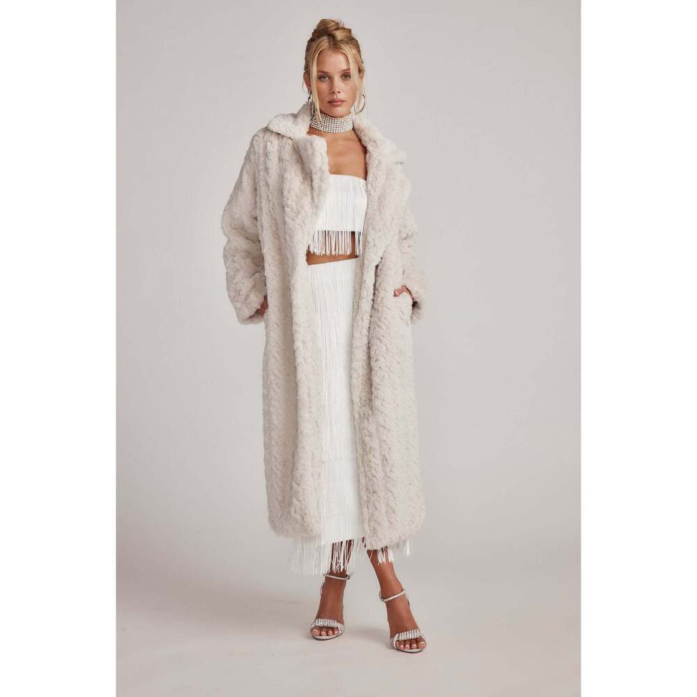 12th Tribe Sasha Cream Floor Length Coat Size MM SOLD OUT